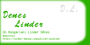 denes linder business card